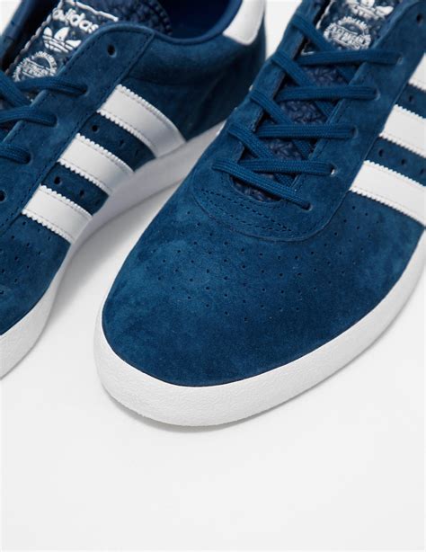 adidas blue suede sneakers.